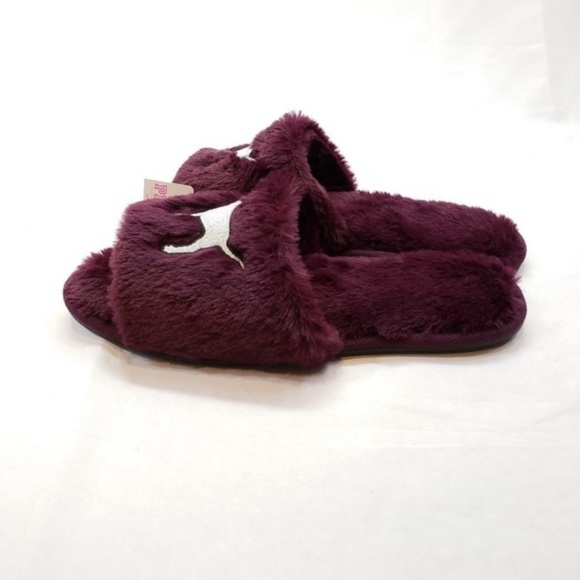 Victoria's Secret PINK Faux Fur Slippers M ~ CX16 - Picture 2 of 7